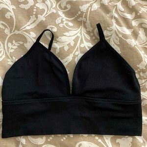 Abercrombie black, ribbed, xl, bralette